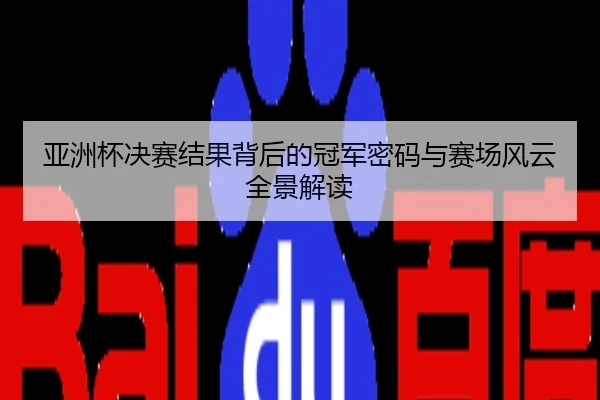 亚洲杯决赛结果背后的冠军密码与赛场风云全景解读